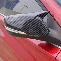 Couverture de miroir en corne de boeuf noir brillant imprimé carbone accessoires de voiture Kit de carrosserie Kit de décoration pour Elantra Avante 2011 2012 2013 2016
