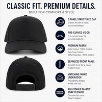 Gorra de Béisbol Personalizada al por Mayor, Estilo Americano, 5 Paneles, 100% Algodón, Bordada, Unisex, con Logotipo en el Panel Frontal, Lavada