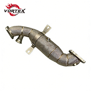 ท่อลงแคทสแตนเลสสตีล Vortex 304 แบบไหลสูง สำหรับ Alfa Romeo Giulia Stelvio 2.0T ปี 2017–2025 พร้อมแผ่นกันความร้อน ไม่มีไฟเตือน CEL - Product Image 1