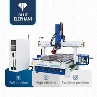 Routeur CNC robuste Blue Elephant ATC 1325 1530 5x10ft avec changeur d'outils rotatif pour la fabrication de moules 3D et la sculpture