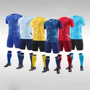 Jersey sepak bola bernapas Mesh seragam Thailand, 100% Polyester kustomisasi seragam sepak bola - Product Image 2