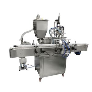 Machine de remplissage automatique à convoyeur pour boissons, miel, bière, crème, alcool, lait, cosmétiques, bain de bouche et liquides - Product Image 2