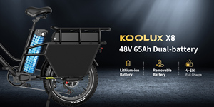 Bicicleta Eléctrica Plegable KOOLUX X8 de Neumáticos Gruesos de Largo Alcance, 20*4 Pulgadas, 48V 15.6AH*2 Batería de Litio, Montaña, Almacén de la UE - Product Image 3