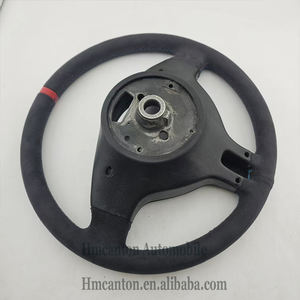 Volante Deportivo en Oferta con Franja Roja Superior de Alcántara para BMW E46 - Product Image 5