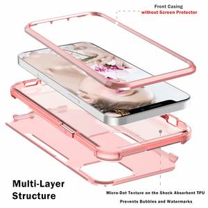 Coque intégrale 3 en 1 en TPU à armure hybride, antichoc, pour Apple <span class=keywords><strong>iPhone</strong></span> 12 Pro 12Pro Max, 360 - Product Image 5