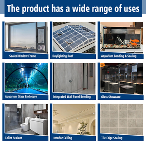 Trong suốt trắng có tính axit Silicone <span class=keywords><strong>sealant</strong></span> cho nhà bếp và phòng tắm Trần kệ kính bám dính - Product Image 5