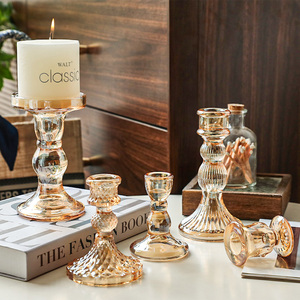 <span class=keywords><strong>Bougeoir</strong></span> en verre ambré de Style <span class=keywords><strong>scandinave</strong></span> pour les dîners romantiques décor de noël <span class=keywords><strong>Vintage</strong></span> maison pièce maîtresse photographie accessoire - Product Image 3