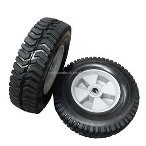 Pneus en caoutchouc Semi-solide de 10x2.5 cm, jantes plates sans pneus de 10x2.5 pouces pour tondeuse <span class=keywords><strong>à</strong></span> gazon, moyeu en plastique - Product Image 3