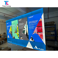 Stand de salon professionnel en tissu LED 3x3m avec valise de transport, vert, prix d'usine