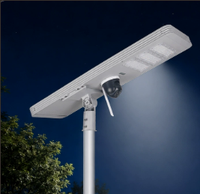 Lampadaire solaire tout-en-un avec caméra de sécurité, indice de protection IP65, construction en aluminium LED, certifié CCC et ROHS