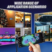 Panel LED Flexible para Automóvil, Pantalla LED USB de 5 V con Bluetooth, Patrón de Texto Programable, Control Remoto, Pantalla LED