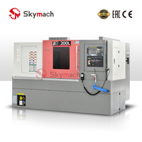 Torno CNC de Alta Precisión BR200L con Bancada Inclinada, Equipado con Sistema de Control Fanuc y Torreta Automática de 12 Estaciones