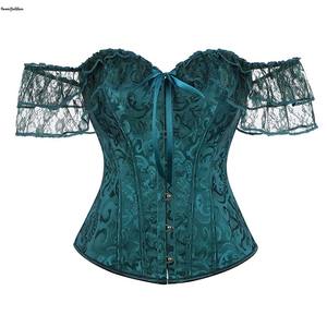 Plus Size Xxxxxl Xxxxxxxxl Brocade Over Buste Gothic Korset Oranje Dames Korset Avondjurk Top Met Bandje - Product Image 6