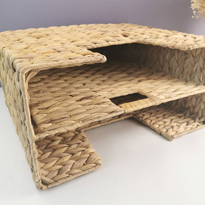 Cestino in Rattan a buon mercato all'ingrosso canna di legno Set di immagazzinaggio in tessuto <span class=keywords><strong>nero</strong></span> di cestini di <span class=keywords><strong>vimini</strong></span> per decorazioni da parete Boho - Product Image 5