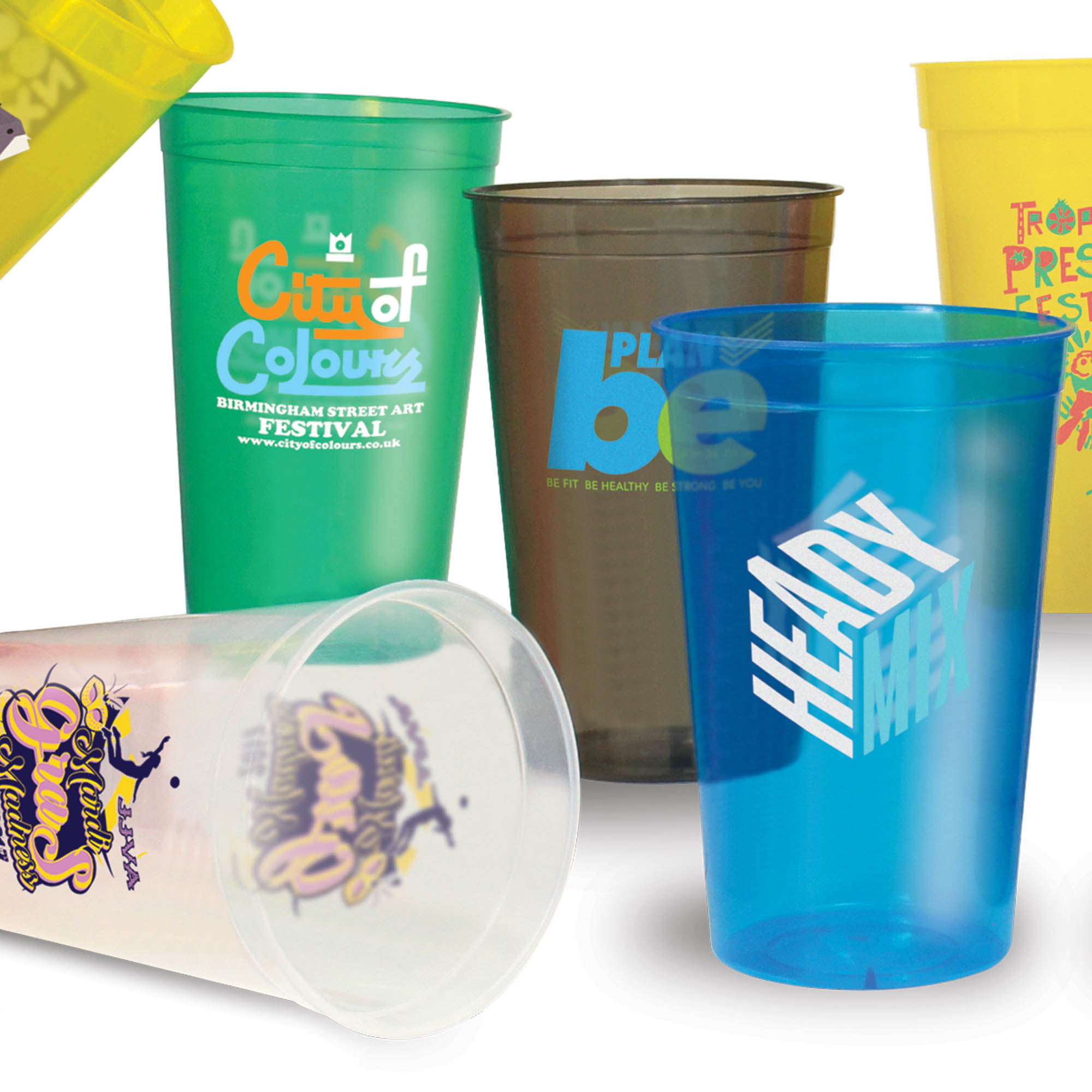 Copo personalizado da festa de aniversário 16oz, copos de estádio de plástico personalizado