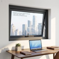 Fenêtres à battants en aluminium de la série 50, insonorisées, à économie d'énergie, design minimaliste pour usage résidentiel et commercial