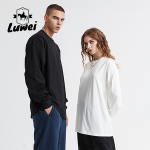 Fashion 100% Cotton Breathable Knitted Sports Pullover Hoodie Women <b>Men</b> 310 Grams Solid Color Loose Autumn <b>Washed</b> Sweatshirt - Product Image 1