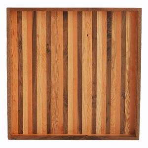 Bandeja otomana extra grande Bandejas de madera con asas Bandeja de servicio sólida de madera cuadrada <span class=keywords><strong>para</strong></span> sala de estar otomana - Product Image 1