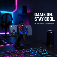 Refroidisseur de téléphone magnétique U-Jie F86 à semi-conducteurs -9°C Congélation profonde 11W Contrôle de température IA 3 vitesses Ventilateur LED RGB Matériau ABS pour le gaming