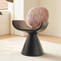 Chaise de salle à manger en cuir écologique de luxe italien, style moderne minimaliste, dossier rembourré, pieds en métal, pour la maison, le bar ou l'appartement