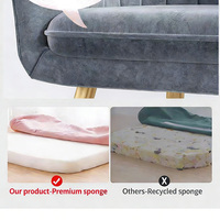 Chaise de salle à manger moderne de luxe en velours rose avec pieds en métal plaqué or, rembourrée, style minimaliste, pour restaurant, vente en gros
