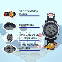 Montre numérique sportive LED 7 couleurs JNEW pour enfants, design de dessin animé 3D, fonctions lumineuses et d'alarme, cadeau pour filles