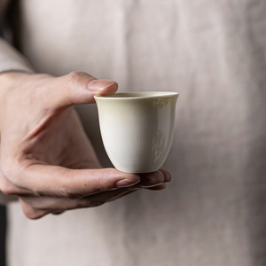 Handmade Celadon Glaze <b>Teacup</b> Porcelain Cone Shape Single Cup For Kung Fu Tea Set Dehua County Origin - Product Image 1