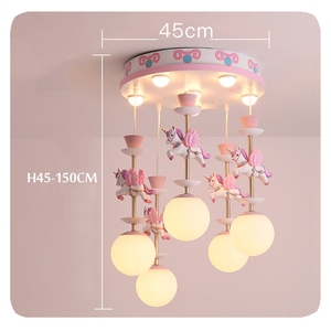 Lampadario per <span class=keywords><strong>Cameretta</strong></span> Bambini, Creativo a Cartone Animato, in Ferro, Luce Bianca Calda, Lampada Principessa Rossa, Stile Nordico per <span class=keywords><strong>Cameretta</strong></span> Neonato - Product Image 2