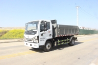 Camion benne basculante Dongfeng Dolica blanc, moteur diesel Euro 6, benne hydraulique, porte arrière hydraulique, camion de voirie