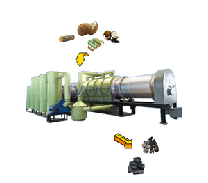 Machine automatique de carbonisation du bois, 5 mètres cubes, en acier inoxydable, ligne de production de biochar continu à économie d'énergie - Product Image 1