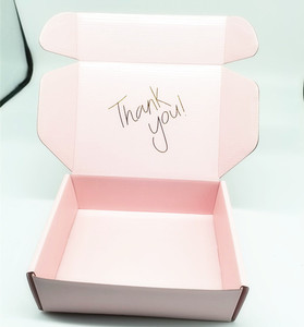 Custom shipping box pink mailers lashes packaging paper gift box for cosmetic set