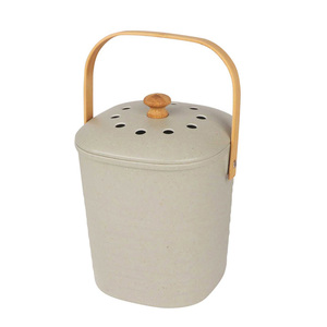New 3.3L Eco Square Kitchen Bamboo Compost Bin Outdoor Garden Compost Bin