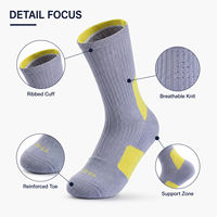 Chaussettes de sport côtelées à logo personnalisé avec patch contrastant, talon et bout renforcés, en coton respirant, pour basketball, course à pied et athlétisme, OEM
