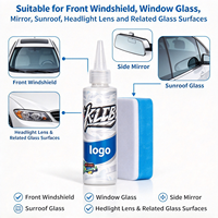 Produits d'entretien automobile : Composé de polissage pour vitres 150 ml, revêtement hydrophobe pour pare-brise, élimination du film gras et nettoyage