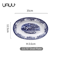 FENN Chine Fabricant Ovale Restaurant Vaisselle Style Vintage Assiettes/Assiette En Céramique pour Poisson