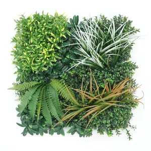 Ruopei 100*100 см Самшит изгородь искусственная зеленая листва панель растение трава зеленая стена для сада уличное украшение