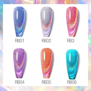 CANNI 7.3ml Gel de Uñas Ojo de Gato Láser Arcoíris Holográfico, Esmalte Magnético UV Removible, Gel Brillante para Arte de Uñas con Efecto <span class=keywords><strong>Aurora</strong></span> - Product Image 5