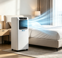 Climatiseur portable Airwens 9000 BTU électrique, faible bruit, économie d'énergie, auto-nettoyant, roues faciles à déplacer, télécommande