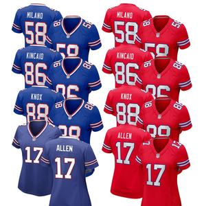 Kadın Buffalo Jersey logoları ile özel amerikan futbol topu gömlek dikişli işlemeli gençlik üniformaları spor giyim - Product Image 1