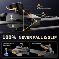 Nouveaux accessoires de voiture tendance : Ventilateur de refroidissement flexible pour téléphone portable RGB 25W, support de chargeur sans fil magnétique pour voiture