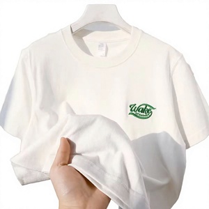 Custom Embroidery 3D Oversized <b>Hip</b> Hop Loose Fit 100% Cotton Heavyweight Men's T-Shirt with Eco-Friendly Breathable Design - Product Image 2