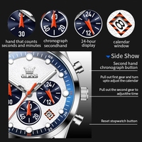 OEM LOGO OLEVS 5602 Original Quartz Montre-Bracelet Lumineux Mains Étanche Homme Montres pour Hommes Montre Homme Reloj Para Hombre Uhr