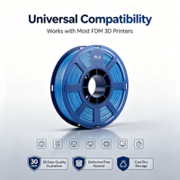 Filament d'imprimante 3D PLA de qualité industrielle, 1,75 mm, bobine de 1 kg, diamètre constant, impression facile, sortie fiable, commande en gros
