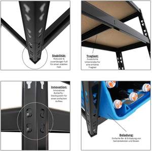 Freestanding Beverage <strong>Crate</strong> Rack 6 Boxes 3 Shelves 180x100x30 cm Black <strong>Drink</strong> <strong>Crate</strong> Stand for Water Beer Other - Product Image 5