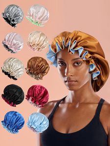 <span class=keywords><strong>Bonnet</strong></span> <span class=keywords><strong>de</strong></span> <span class=keywords><strong>nuit</strong></span> réglable pour femme toutes saisons / Double couche givrée / <span class=keywords><strong>Chaud</strong></span> et respirant / 100 % fibre <span class=keywords><strong>de</strong></span> polyester - Product Image 5