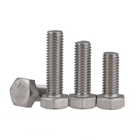 304 316 Baja Tahan Karat ANSI/ASME B18.2.1 Sekrup Kepala Heksagonal Setengah Ulir Penuh Inch Hex Cap Screw Hexagon Head Bolt 10 # -32 1/4-20 1/2-13 3/4-10