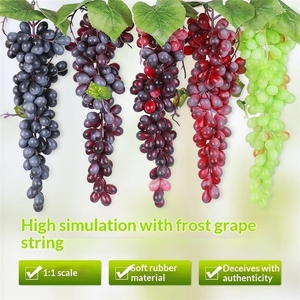 LUYI-Premium <b>Artificial</b> Grape Skewers multi-size grape Simulated Fruits Plastic Fakes Fruit Decorative Pendants - Product Image 2