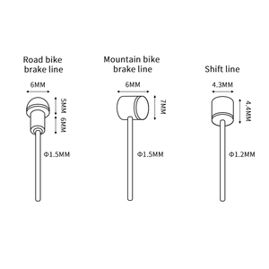 MUQZI Stahl-Fahrradkabel 2,1m Schaltzug 1,1m Bremskabel für MTB Rennrad - Product Image 3