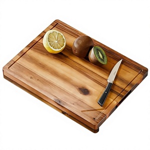 Tabla de cortar rectangular de madera, grosor personalizado, ecológica, apta para contacto con alimentos, segura y duradera, bloque para cortar carne - Product Image 1