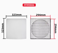 JEEK plastik Filter karbon, 120mm 154x153mm tahan air IP56 bagian kipas aksial ventilasi PFM803 99% efisiensi CE RoHS bersertifikat